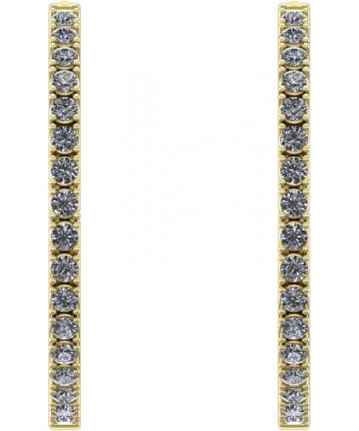 1-6 Carat Classic Inside Outside Diamond Hoop Earrings Value Collection Yellow Gold 6.0 carats $274.68 Earrings