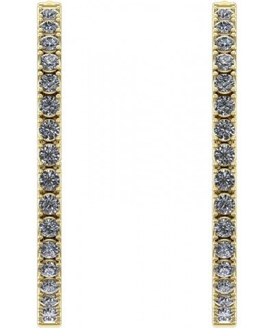 1-6 Carat Classic Inside Outside Diamond Hoop Earrings Value Collection Yellow Gold 6.0 carats $274.68 Earrings