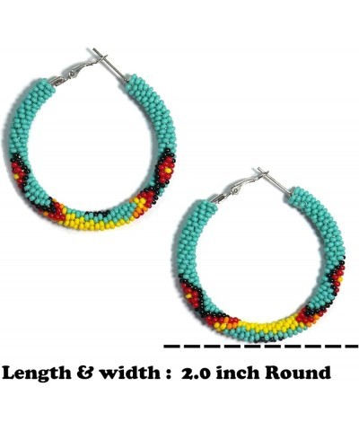 Handmade beaded native american style glass seed bead earrings Pendientes de cuentas nativas al estilo mexicano de artesanos ...