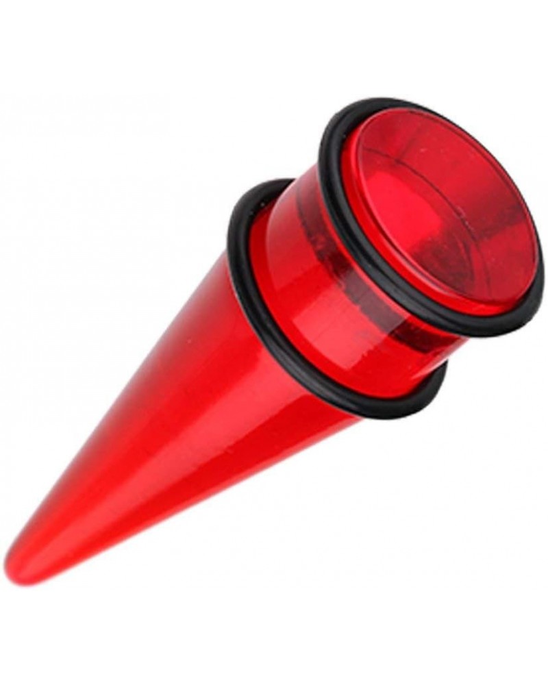 Basic Shorty UV Acrylic Ear Stretching Taper 3/4" (19mm), Red $9.68 Body Jewelry