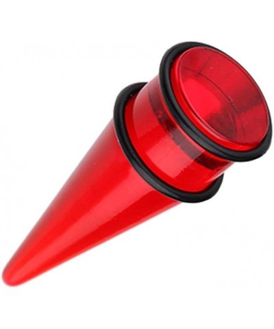 Basic Shorty UV Acrylic Ear Stretching Taper 3/4" (19mm), Red $9.68 Body Jewelry