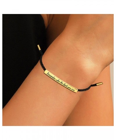 Remember Who You Are,F**k You Motivational Tube Bracelet For Women,Adjustable Hand Bradied Wrap,Inspirational Tube Bracelets,...