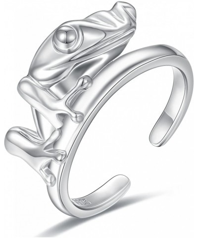 925 Sterling-Silver Frog Ring for Teen Girls - Cute Animal Open Adjustable Finger Ring Women Fashion Party Jewelry Gifts $20....