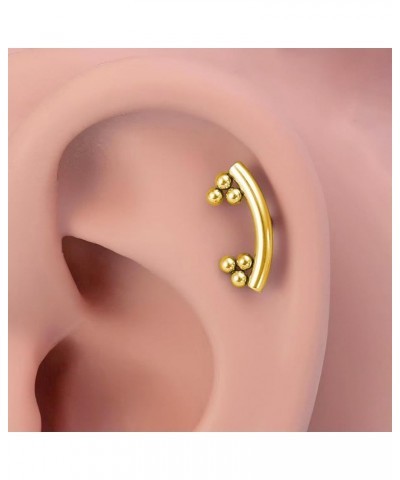 3Pcs 16G Cartilage Earring Stud 316L Labret Jewelry with Chain Dangle Drop Stainless Steel Lip Tragus Earring Internally Thre...