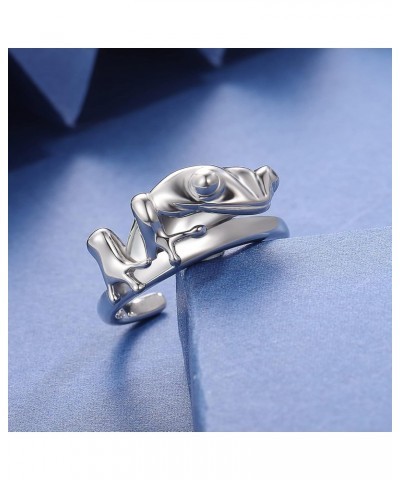 925 Sterling-Silver Frog Ring for Teen Girls - Cute Animal Open Adjustable Finger Ring Women Fashion Party Jewelry Gifts $20....