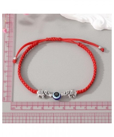 Bracelet Women Men Lucky Braided Red String Retro Elephant Tortoise Bracelet Couple Friendship Wish Hand Rope Girls Jewelry B...