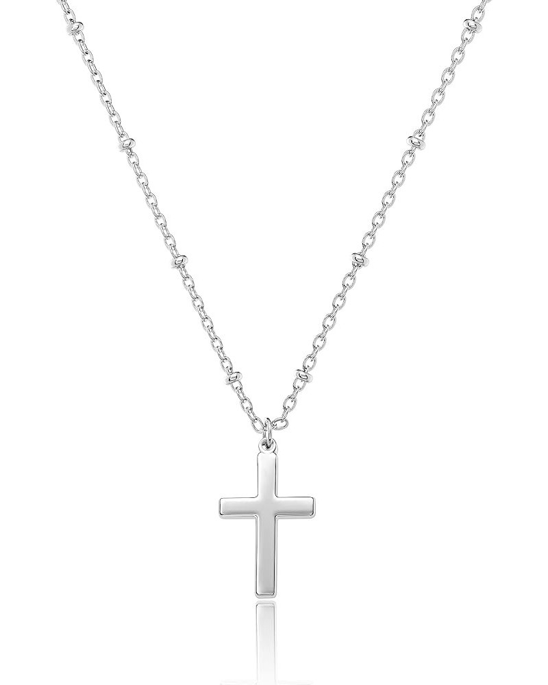 Cross Necklace for Women, 14K Gold Plated/Sterling silver Chain Necklace Dainty Layered Gold Cross Pendant Necklace Simple Cu...