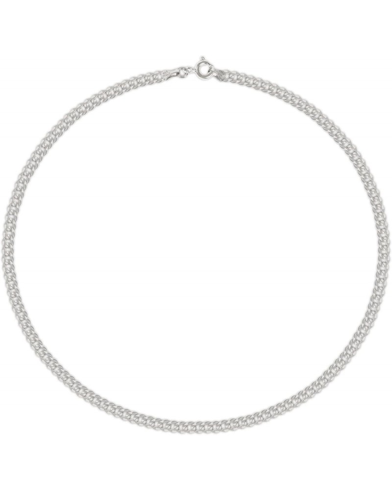 925 Sterling Silver Solid Italian Figaro, Rope,Herringbone, Curb, Ball Bead, Snake, Mariner Chain Anklet for Women & Girls, C...