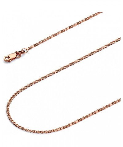 14K Solid Gold Square Wheat Chains (Select Options) 20 Inches Rose Gold $87.56 Necklaces