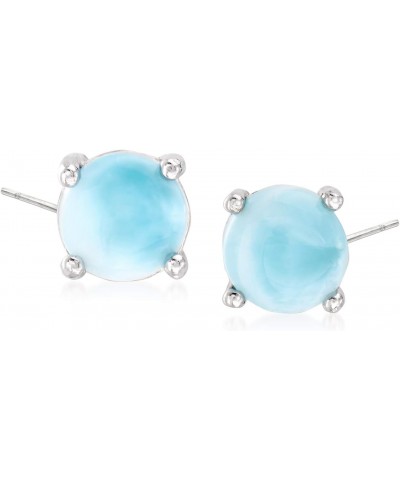 Larimar Round Earrings in Sterling Silver $31.71 Earrings