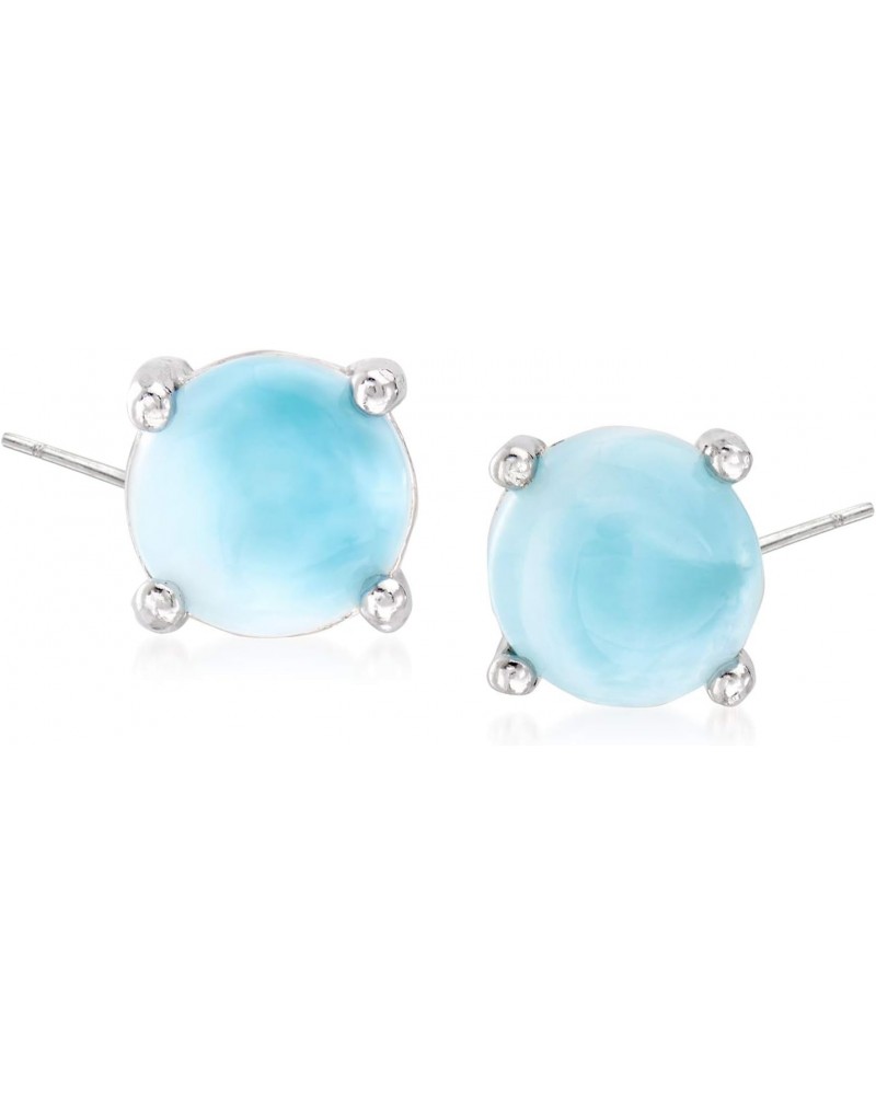 Larimar Round Earrings in Sterling Silver $31.71 Earrings