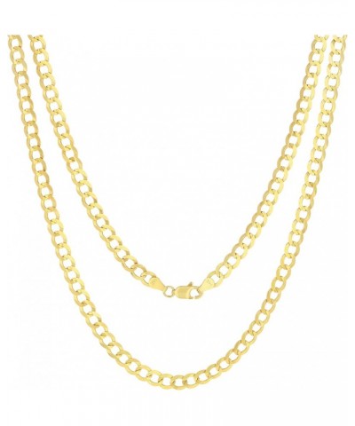 14k Yellow Gold 5mm Solid Cuban Curb Link Chain Pendant Necklace, Mens Womens Jewelry 16" 18" 20" 22" 24" 26" 28" 30 26 $351....