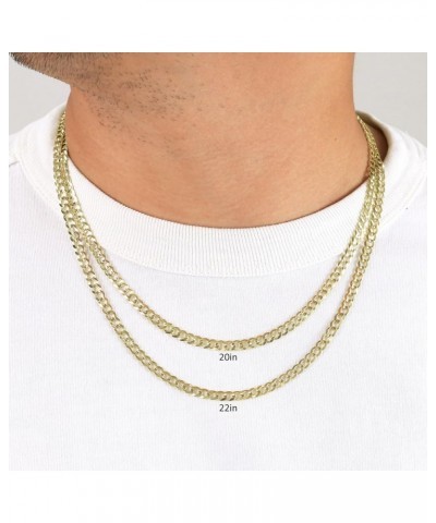 14k Yellow Gold 5mm Solid Cuban Curb Link Chain Pendant Necklace, Mens Womens Jewelry 16" 18" 20" 22" 24" 26" 28" 30 26 $351....