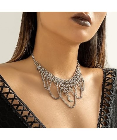 Black Ball Beads Chain Choker with Star Pedant Double Layer Necklace for Women Girls (Style 4) Style 6 $8.54 Necklaces