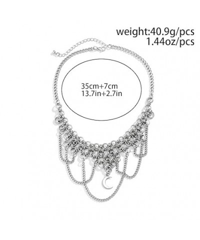 Black Ball Beads Chain Choker with Star Pedant Double Layer Necklace for Women Girls (Style 4) Style 6 $8.54 Necklaces