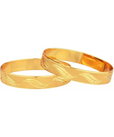 Indian Style Bollywood Traditional Wedding Bridal Bracelet Bangle Set Jewelry Style 2 - Gold ( Set of 2 Pcs) 2-4 $10.00 Brace...