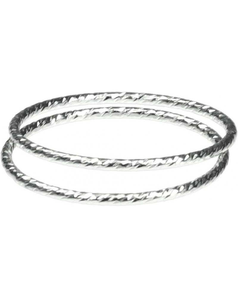 2 Sterling Silver Sparkle Stacking Rings Assorted Sizes $8.98 Rings