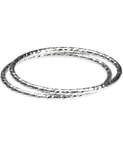 2 Sterling Silver Sparkle Stacking Rings Assorted Sizes $8.98 Rings