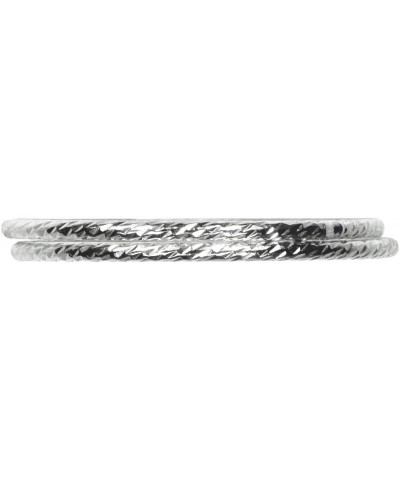 2 Sterling Silver Sparkle Stacking Rings Assorted Sizes $8.98 Rings