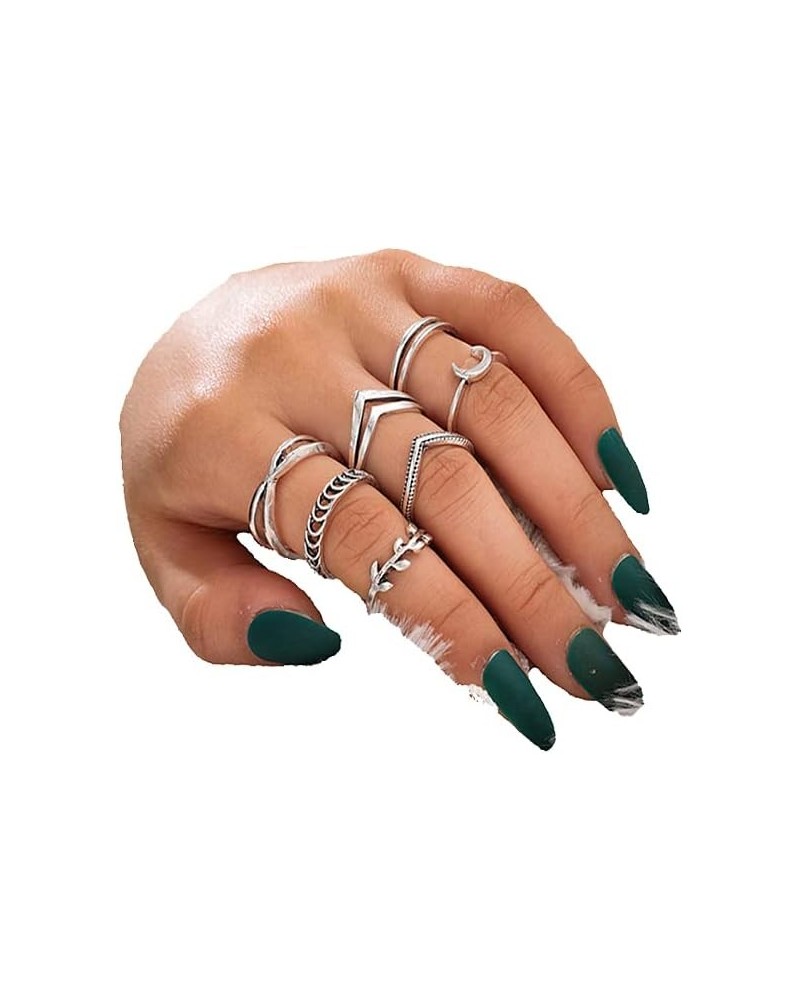 6-16 PCS Knuckle Stacking Rings for Women Teen Girls,Boho Vintage Finger Rings Stackable Gold Silver Midi Rings Set Multiple ...