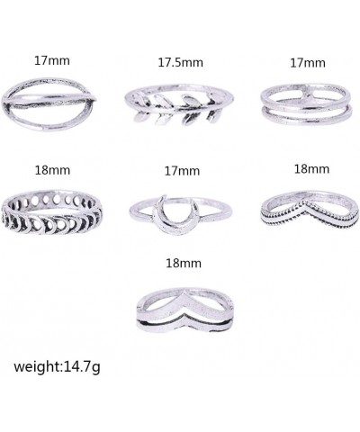 6-16 PCS Knuckle Stacking Rings for Women Teen Girls,Boho Vintage Finger Rings Stackable Gold Silver Midi Rings Set Multiple ...