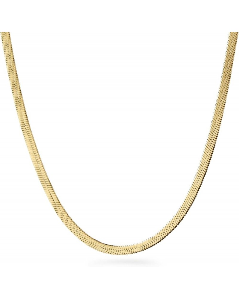 Chain Necklace - 14K Gold Plated Link Chain Necklace - Versatile, Easy-To-Layer, Hypoallergenic, Water-Resistant & Tarnish-Fr...