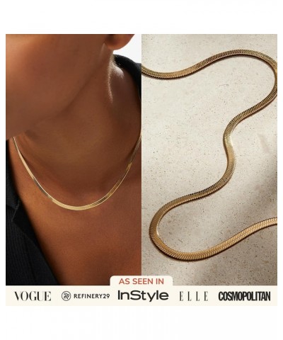 Chain Necklace - 14K Gold Plated Link Chain Necklace - Versatile, Easy-To-Layer, Hypoallergenic, Water-Resistant & Tarnish-Fr...