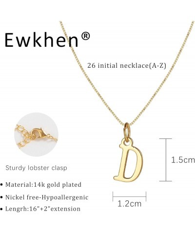 Gold Initial Necklaces for Women Dainty 14K Gold Plated Letter A-Z Pendent Choker Necklace Trendy Personalized Monogram Cute ...