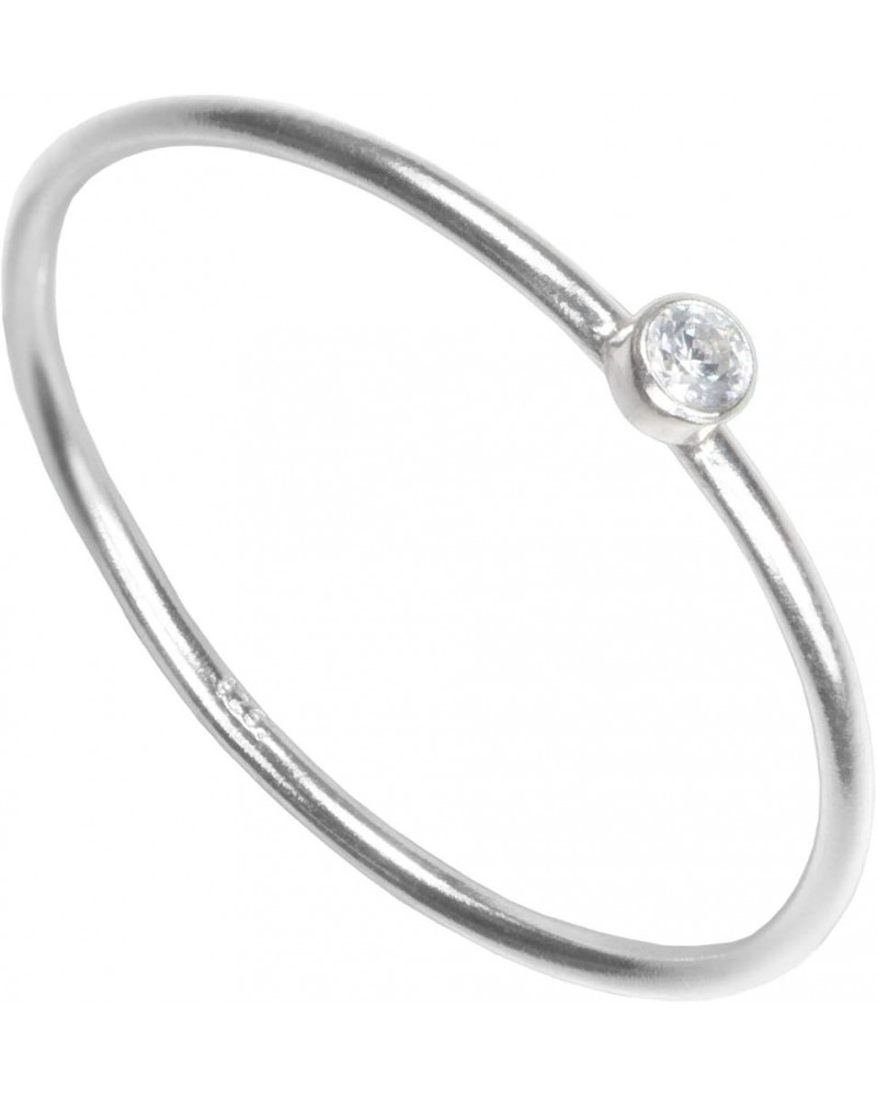 Sterling Silver Colors Cubic Zirconia Stacking Rings White $8.42 Rings