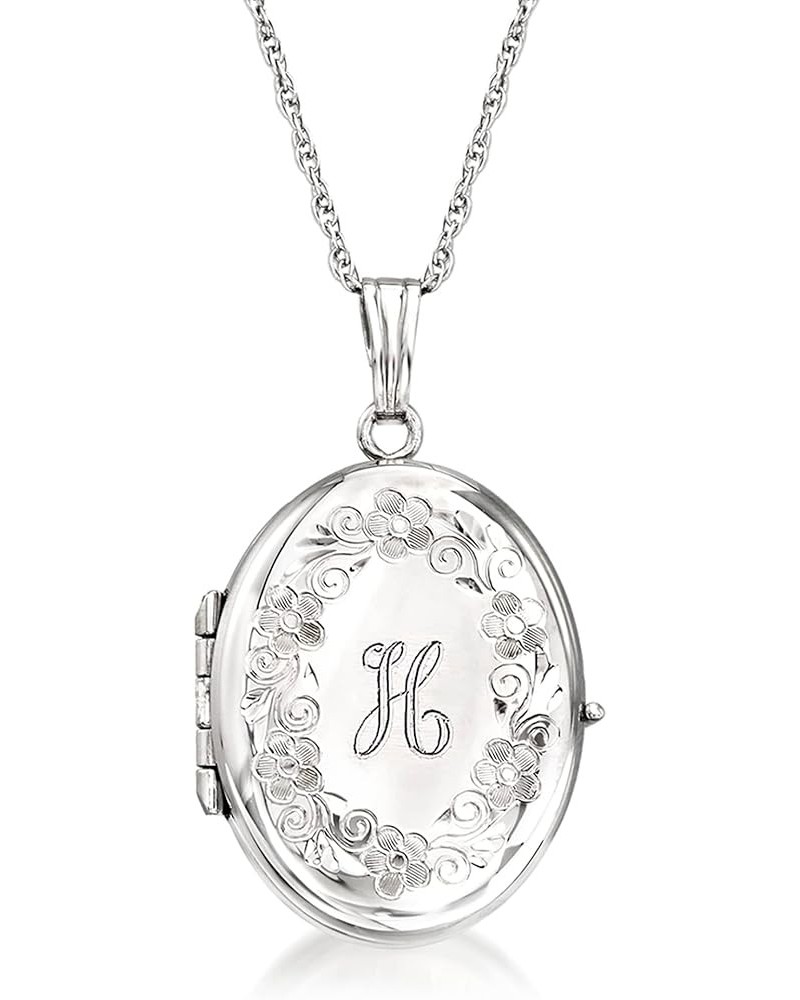 Sterling Silver Personalized 4-Photo Oval Locket Necklace 18-inch (Plain) $48.24 Necklaces