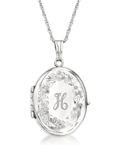 Sterling Silver Personalized 4-Photo Oval Locket Necklace 18-inch (Plain) $48.24 Necklaces