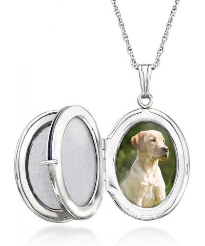 Sterling Silver Personalized 4-Photo Oval Locket Necklace 18-inch (Plain) $48.24 Necklaces