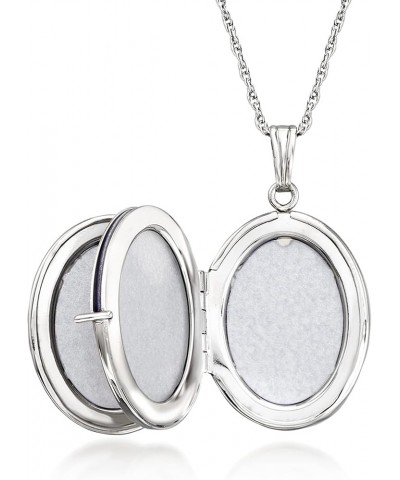 Sterling Silver Personalized 4-Photo Oval Locket Necklace 18-inch (Plain) $48.24 Necklaces