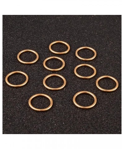 10PCS Rings Hypoallergenic Stainless Steel 0g 2g Plugs Ear Gauges Piercing Stretchers Fashion Body Jewelry 1.2*8mm 10PCS Gold...