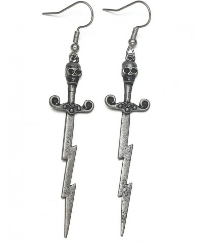 Skull Sword earrings Gothic Earrings for Women Gothic Jewelry Skull Goth Sword Dagger Drop Earrings· $7.35 Earrings