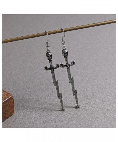 Skull Sword earrings Gothic Earrings for Women Gothic Jewelry Skull Goth Sword Dagger Drop Earrings· $7.35 Earrings