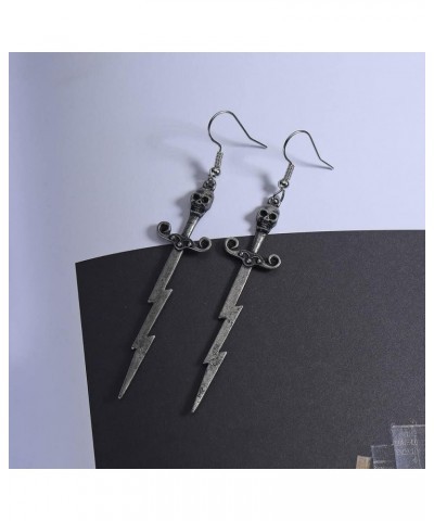 Skull Sword earrings Gothic Earrings for Women Gothic Jewelry Skull Goth Sword Dagger Drop Earrings· $7.35 Earrings