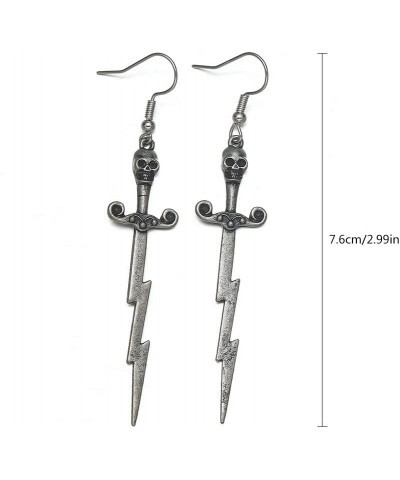 Skull Sword earrings Gothic Earrings for Women Gothic Jewelry Skull Goth Sword Dagger Drop Earrings· $7.35 Earrings