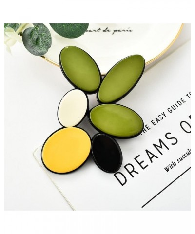 Colorful Oval Acrylic Brooch Clothes Accessories Women's Corsage Birthday Gifts Lapel Brooch Badge Pin for Clothes Bag Jacket...