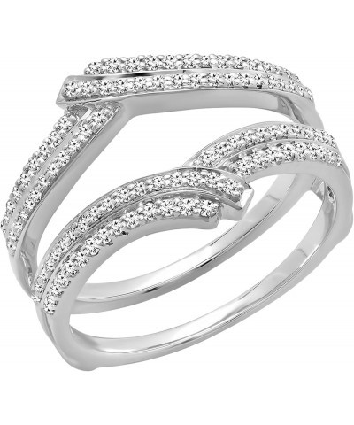 0.32 Carat (ctw) Round White Diamond Enhancer Guard Anniversary Ring for Her in 10K Gold 4 White Gold $190.33 Others