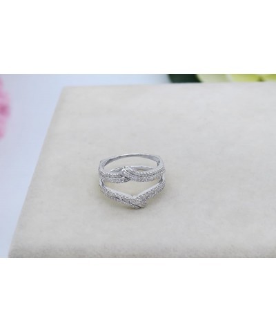 0.32 Carat (ctw) Round White Diamond Enhancer Guard Anniversary Ring for Her in 10K Gold 4 White Gold $190.33 Others