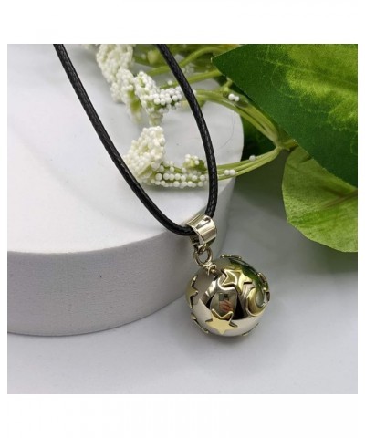 Evening Sky Angel Caller Chime Necklace, Harmony Ball, Fairy Bell Jewelry 34" Black Cord with Silver Clasp $31.61 Necklaces