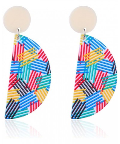 Colourful Resin rectangle Geometric Earrings Lightweight Acrylic Resin teardrop Dangle Drop Earrings for Women Girls Statemen...