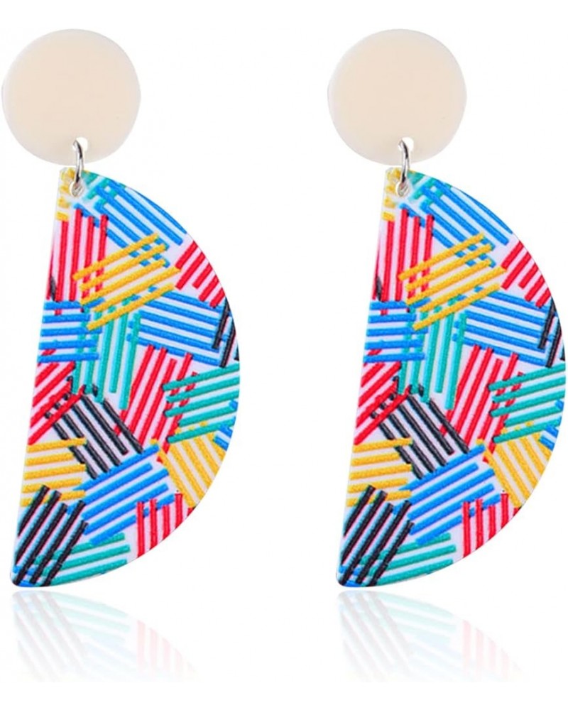 Colourful Resin rectangle Geometric Earrings Lightweight Acrylic Resin teardrop Dangle Drop Earrings for Women Girls Statemen...