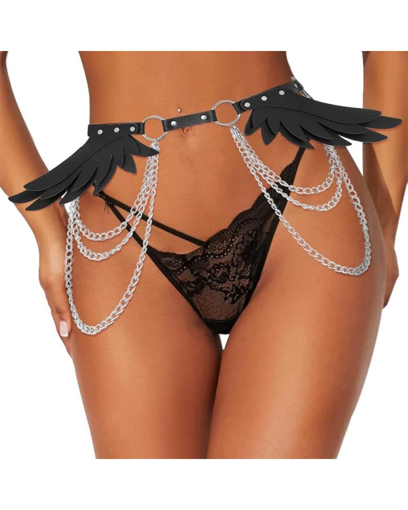 Layered Punk Belts Angel Wings Goth Belt with Chains Cosplay Body Chain Accessories Harness for Women and Girls Large $11.59 ...