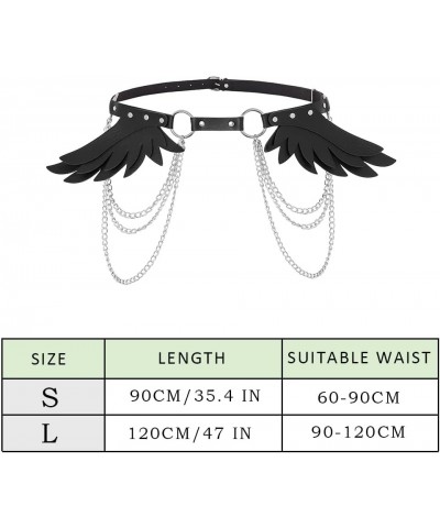 Layered Punk Belts Angel Wings Goth Belt with Chains Cosplay Body Chain Accessories Harness for Women and Girls Large $11.59 ...