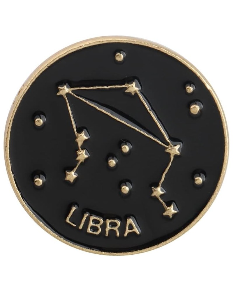 Zodiac Sign Constellation Brooch Astrology Horoscope Birthday Gift for Women Man Astrology Enamel Pins for Birth Libra Brooch...