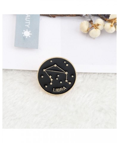 Zodiac Sign Constellation Brooch Astrology Horoscope Birthday Gift for Women Man Astrology Enamel Pins for Birth Libra Brooch...