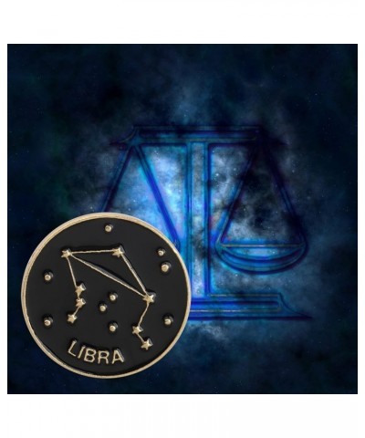 Zodiac Sign Constellation Brooch Astrology Horoscope Birthday Gift for Women Man Astrology Enamel Pins for Birth Libra Brooch...