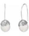 'Blooming Love' Sterling Silver Drop Earrings White $23.50 Earrings